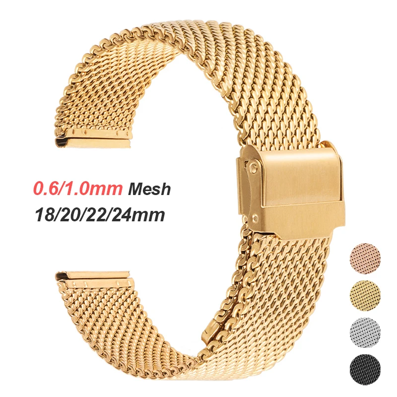 Mesh Strap Metal - 0.6mm 1.0mm Milanese Örgü Kayış DW