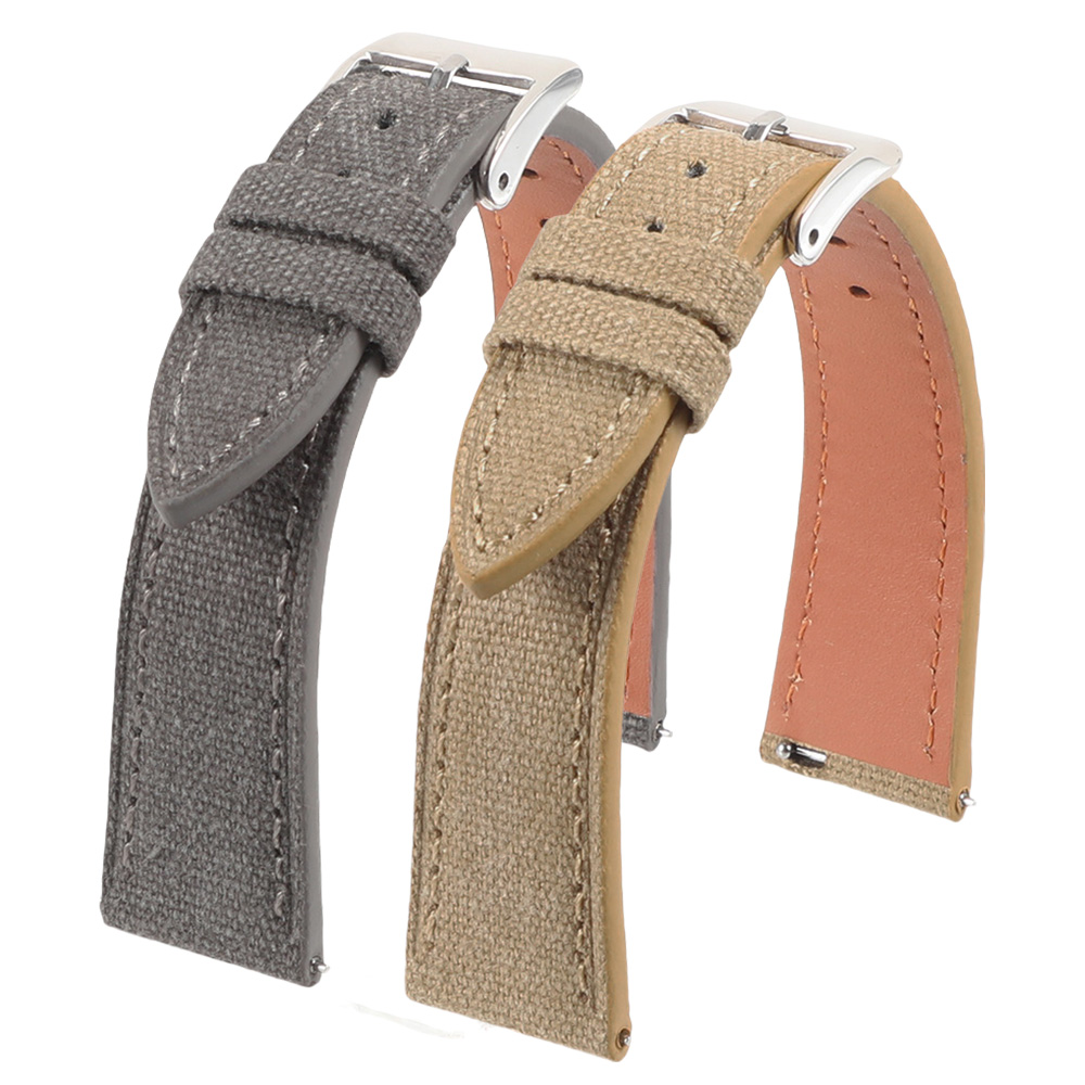 Canvas Strap Watch - El yapımı ince saat kayışı 18mm