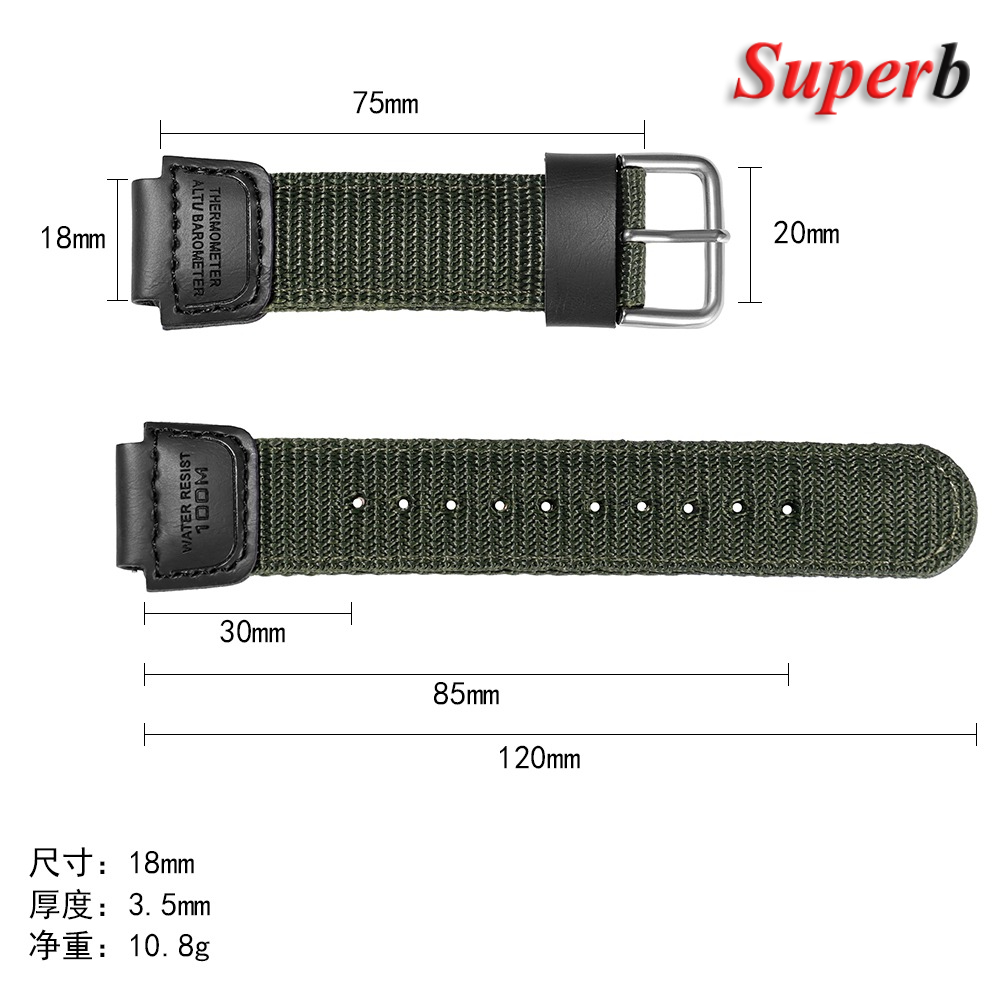 18mm Naylon saat kayışı Casio  - Canvas Strap Watch incelemesi ve fiyatı